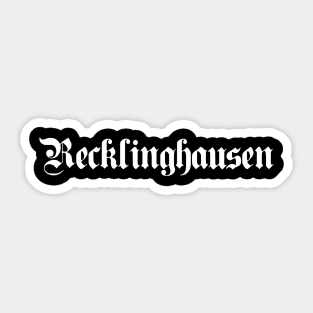 Recklinghausen written with gothic font Sticker